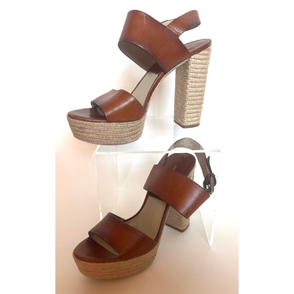 Michael Kors  Collection Summer
Leather Jute Sandal Size 10.5~ Like New - Picture 4 of 11